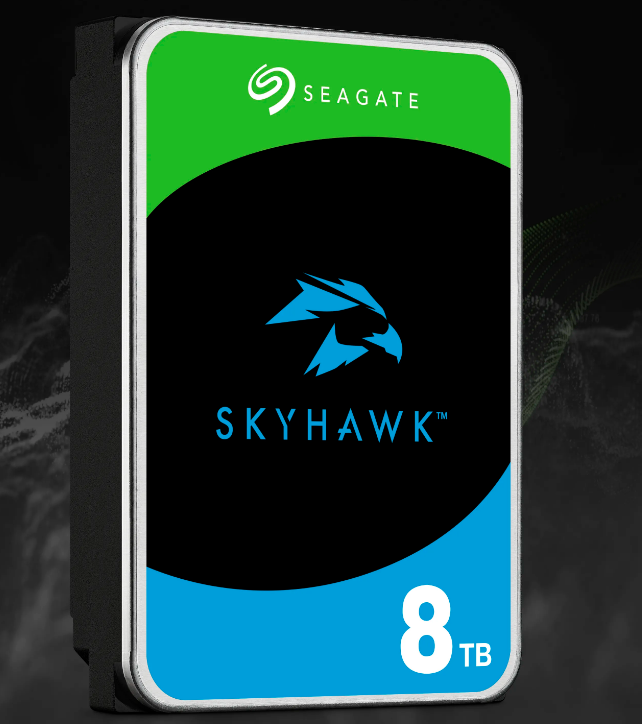 Seagate ST8000VX009 Skyhawk 8TB harddisk - 3,5 intern - SATA (SATA/600) - Videoovervågningssystem